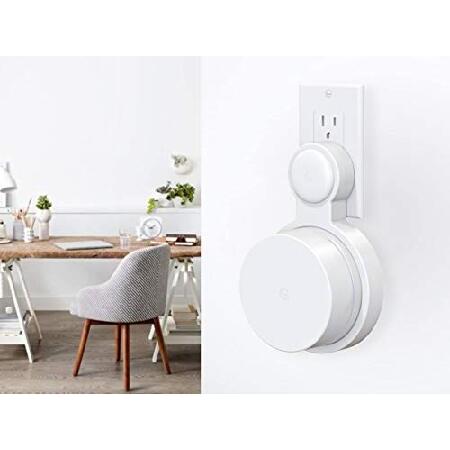 Pefecon Outlet Wall Mount for Google WiFi [2020 Model], No Messy Wires | Space Saving | Easily Be Moved Outlet Mount for Google Mesh WiFi Router, Best｜nobuimport｜02