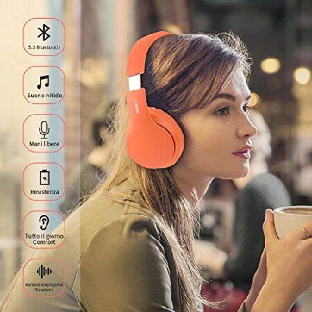 買い早割 LOBKIN Wireless Bluetooth Headphones， Over-Ear Headphones with Built-in HD Mic，40H Playtime， Foldable Wireless and Wired Stereo Headphones for Gym/PC/