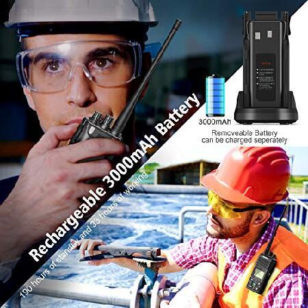 SAMCOM　FPCN10A　Two　Way　with　Range　Rechargeable,　Way　Radios　Duty　Long　Radios　Security　for　Handfree　for　Adults,　Walkie　Heavy　Earpiece,　Talkies　VOX　Com
