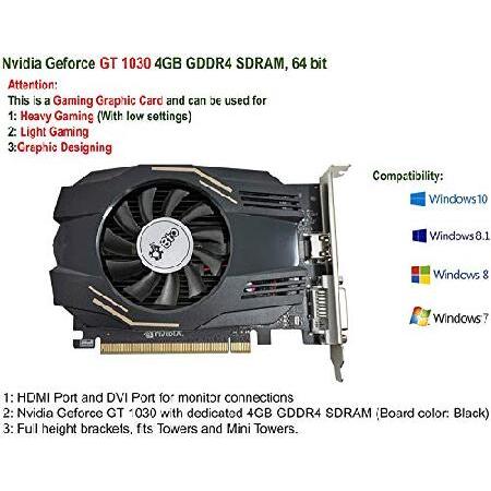 BTO HighProfile NVIDIA GeForce GT 1030 4GB (DVI、HDMI) PCI-E ビデオグラフィックカード デュアルモニターサポート Dell HP Lenovo タワーのみに対応｜nobuimport｜03