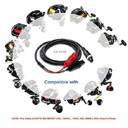 直売激安 BatPower 6.6FT Electric Reel Power Cable Compatible for Daiwa Tanacom 1000 750 500 Seaborg 500MJ Leobritz Power Cord Shimano Plays BeastMaster ForceMa