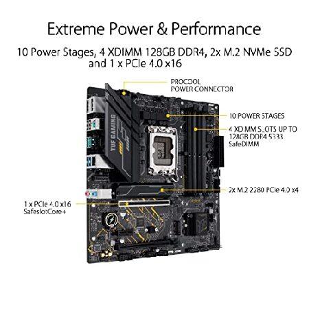 ASUS TUF Gaming B660M-E D4 Intel B660 LGA 1700 mATX マザーボード PCIe 4.0スロット付き 2つのPCIe 4.0 M.2スロット2つのパワーステージ Realtek 2.5GB イー｜nobuimport｜02