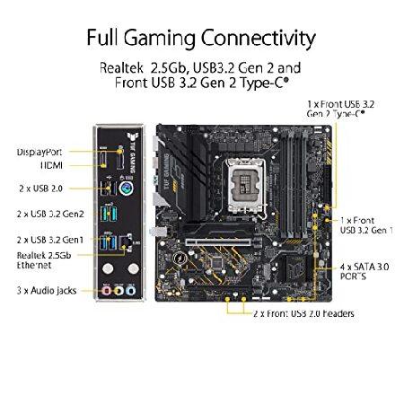 ASUS TUF Gaming B660M-E D4 Intel B660 LGA 1700 mATX マザーボード PCIe 4.0スロット付き 2つのPCIe 4.0 M.2スロット2つのパワーステージ Realtek 2.5GB イー｜nobuimport｜04