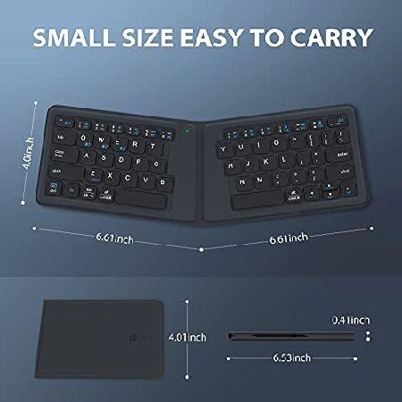 iClever BK06 Bluetooth Keyboard - Multi-Device Portable Keyboard Bluetooth 5.1 for iOS, Android, Windows, Tablet Smartphone Laptops Mac, Rechargeable｜nobuimport｜05