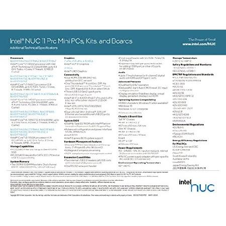 中古 Intel NUC 11 Pro NUC11TNHV50L Tiger Canyon Home ＆ Business Mini PC Mini Desktop Dual LAN 11th Generation Intel(R) Core(TM) i5-1145G7 Processor with I 【RIZ1432087056】(51392円)