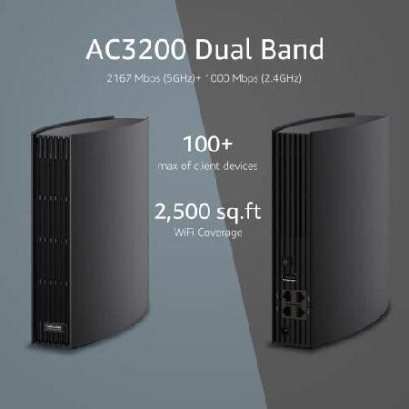 もらって嬉しい出産祝い AC3200 Smart WiFi Router with LED Screen - Dual Band Gigabit Router for Home | Up to 2500 sq.ft Coverage ＆ 100 Devices | 4 GB Ports ＆ 1 USB | QoS， P