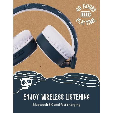 Planet Buddies Cute Panda On-Ear Bluetooth Headphones for Kids | Foldable Wireless Kids Headphones | Kids Headset with Microphone for Tablets and Phon｜nobuimport｜03