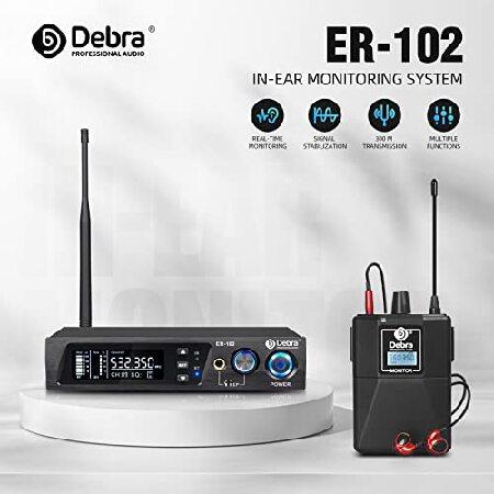 D Debra Audio PRO ER-102 UHF Single Channel Wireless in Ear Monitor System with Monitoring Type for Stage, Band, Recording Studio, Musicians, Monitori｜nobuimport｜02
