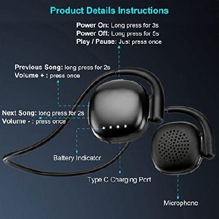 CHUYI Over Ear Wireless Bluetooth Headphones Behind The Head