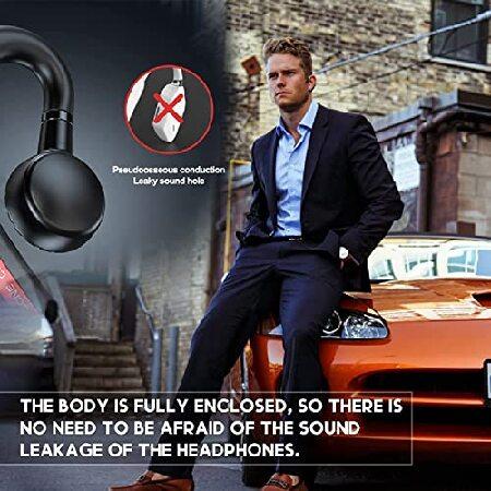 新作☆ ESSONIO Bone Conduction Headphones Open Ear Headphones with Microphone IPX5 Waterproof Wireless Bluetooth Headset for Cell Phones