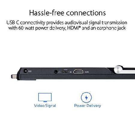 ASUS ZenScreen 24” (23.8” viewable) 1080P Portable USB-C Monitor (MB249C) - Full HD, IPS, Speakers, Multi-stand Design, Kickstand, C-clamp Arm, Part｜nobuimport｜05