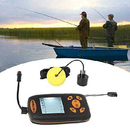 超目玉 Display Fish Finder Wireless Finder， LCD Display Kayak Sonar Gauge  Handheld Sensor Sonar Finder