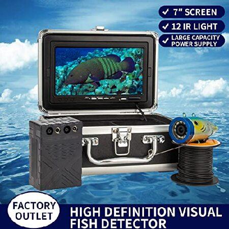 クリアランス大特価 Naroote Underwater Fish Finder， 100-240V IP68 Waterproof Underwater Fishing Camera Large Capacity Battery 7 Inch LCD Monitor for Ice Fishing (US Plug