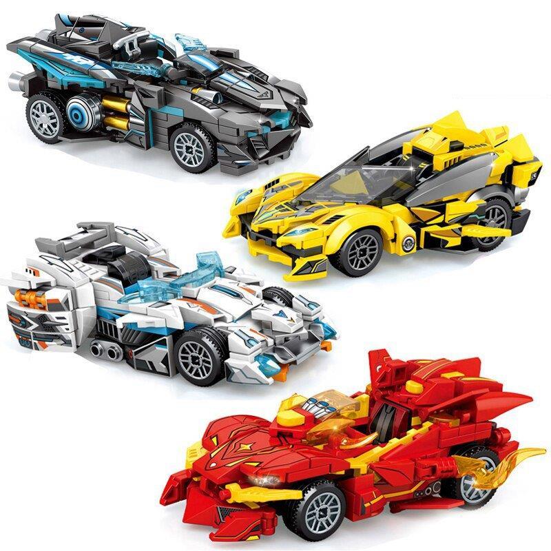 4個レゴ互換の車のブロック4個 4個レゴ互換の車のブロック4個