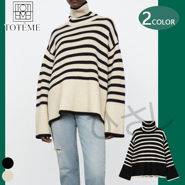TOTEME - 極美品【TOTEME/トーテム】ボーダータートルネックニット の+