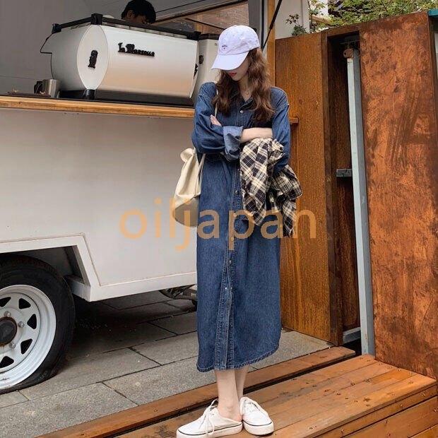 送料無料キャンペーン ロングワンピース レディース 春夏 40代 大きいサイズ 長袖 デニム ワンピ ブルー 体系カバー エレガント ベーシック シンプル 大人可愛い こなれ感 ワンピース サイズ 3xl Www We Job Com