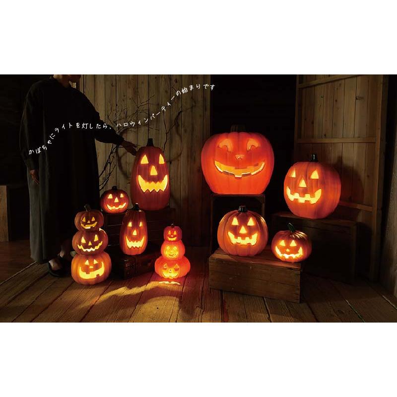 HW629]ハロウィンディスプレイライト 3段かぼちゃL GREEN HOUSE 光る