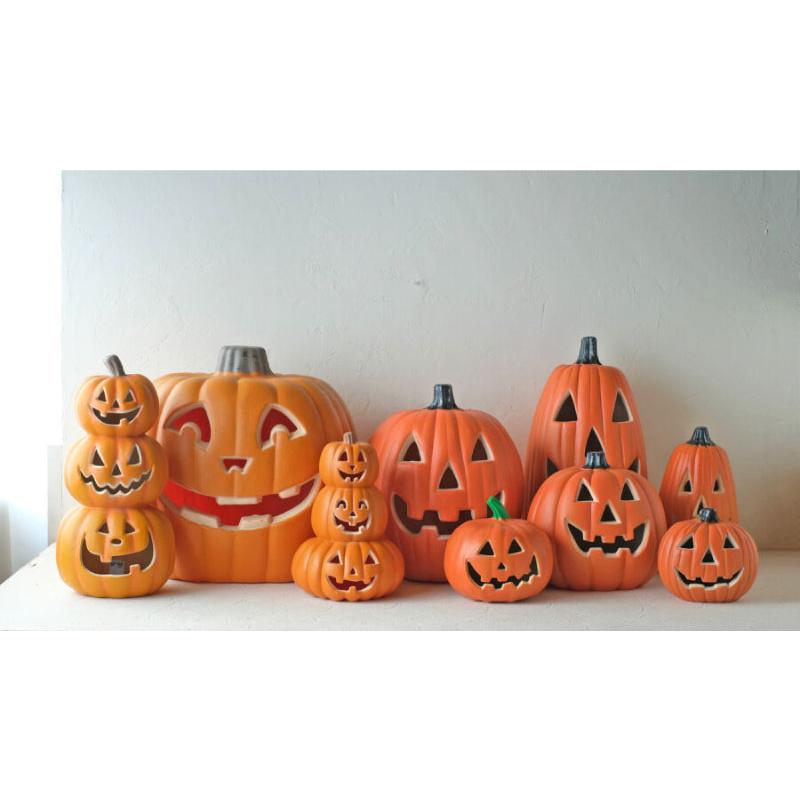 HW629]ハロウィンディスプレイライト 3段かぼちゃL GREEN HOUSE 光る