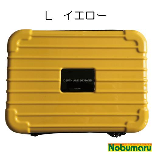 DPL-YE] スーツケース型 ポーチ L イエロー Lサイズ メッシュポケット