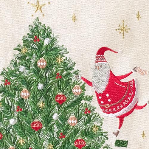 メール便送料無料】[CM1722-A]クリスマス刺繍タペストリーワイドL