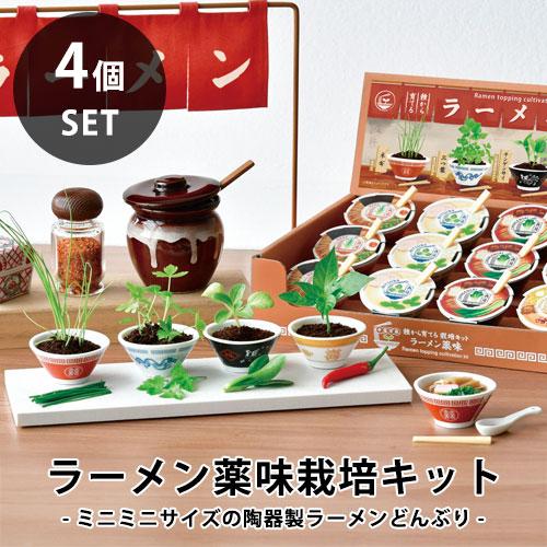 入船亭扇橋 手ぬぐい『しあはせは 玉葱の芽の うすみどり』3色セット 未使用品 送料無料】GD-1059 ラーメン薬味栽培キット 4個セット ミニミニサイズ