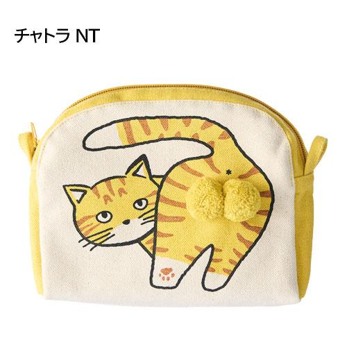 TECHNO PRIME メール便送料無料 ニャンタマポーチ 13×16×3.5cm ケース