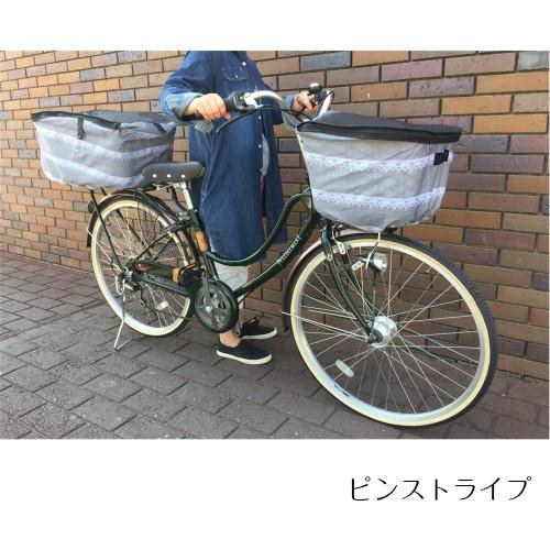 メール便送料無料　自転車前カゴ用カバー２段式　レース/ ローズ/ピンストライプ｜nobumaru｜14