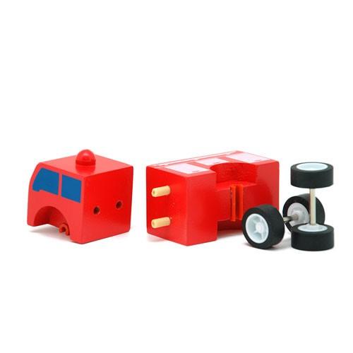 CC001 Click Clack(クリック・クラック) 消防車 働く車 木製おもちゃ
