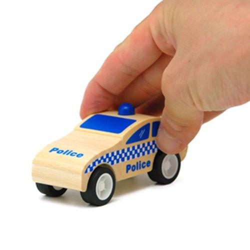 CC002 Click Clack(クリック・クラック) パトカー 働く車 木製おもちゃ