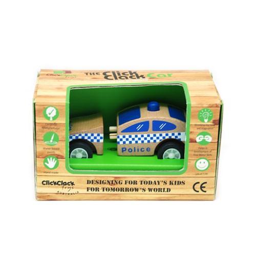 CC002 Click Clack(クリック・クラック) パトカー 働く車 木製おもちゃ
