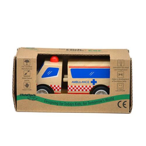 CC004 Click Clack(クリック・クラック) 救急車 働く車 木製おもちゃ