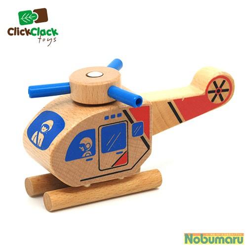 CC006 Click Clack(クリック・クラック) ヘリコプター 働く乗り物 木製