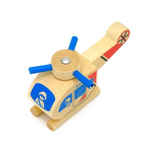 CC006 Click Clack(クリック・クラック) ヘリコプター 働く乗り物 木製