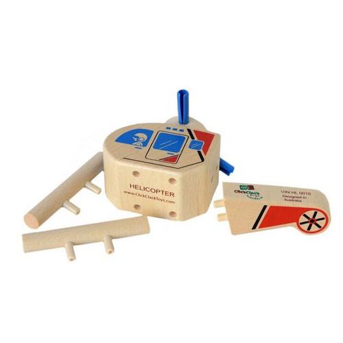 CC006 Click Clack(クリック・クラック) ヘリコプター 働く乗り物 木製