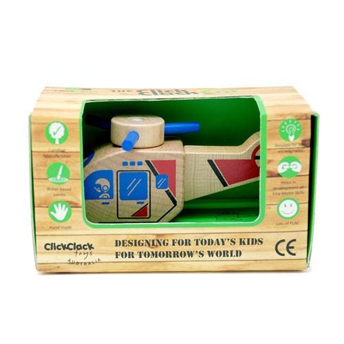 CC006 Click Clack(クリック・クラック) ヘリコプター 働く乗り物 木製