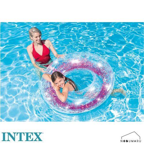 INTEX [56274] スパークリンググリッターチューブ ゴールド ピンク
