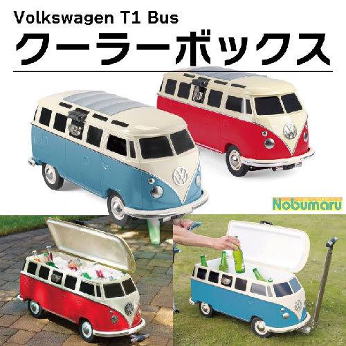 OL0188HK]VWバス クーラーボックス 26L レッド ブルー ハンドル付