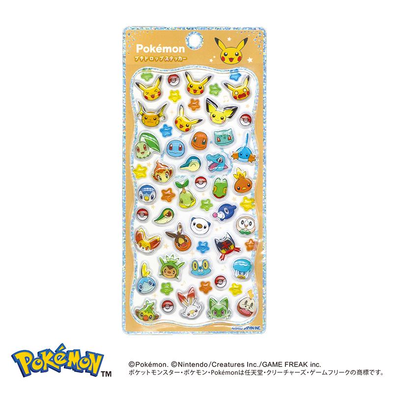 308001]ポケモンプチドロップステッカー フェイス1 ポケットモンスター