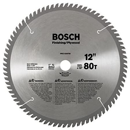 【今日の超目玉】 and Plywood Tooth 80 In. 12 PRO1280FINB Bosch Finishing Blade Saw Circular その他DIY、業務、産業用品