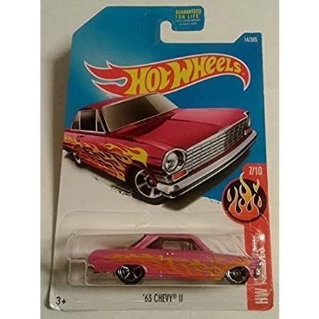 2021人気No.1の Hot Wheels 2017 HW Flames '63 Chevy II 14/365, Pink ミニカー