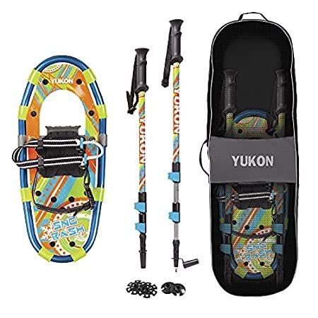 Yukon スノーバッシュ キッズ スノーシュー トレッキングポールキット 男の子と女の子用 141 並行輸入 セール 特集