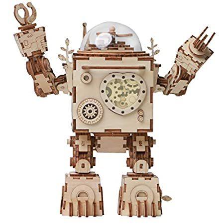 Rokr スチームパンク オルゴール 3dパズル 木製パズル ロボットモデルキット オルフェウス 売れ筋新商品