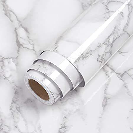 Lacheery 大型サイズ 36インチx160インチ 大理石コンタクトペーパー グレーホワイト 大理石コンタクトペーパー カウンタートップ用 住宅設備 防水 Nobuストア B07vy1276x カウンタートップ用 自己粘 剥がして貼れる壁紙