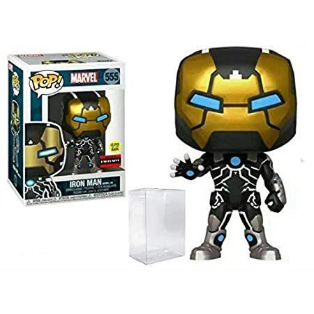 アイアンマン モデル39 555 マーベル 暗闇で光るaaaアニメ限定ビニールフィギュア ディスプレイボックスを保護するエコテックプラスチックプロ オンラインショップ
