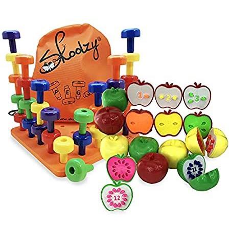安価 Sorting Color and Counting Skoolzy Toys Oc Pegboard and Toddlers.Apples for 幼児教育、教材