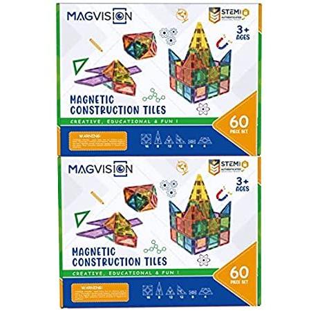 超特価SALE開催！ Set, Tiles Building Magnetic 120-Piece MagVision Stem Blo Building Magnetic 遊具