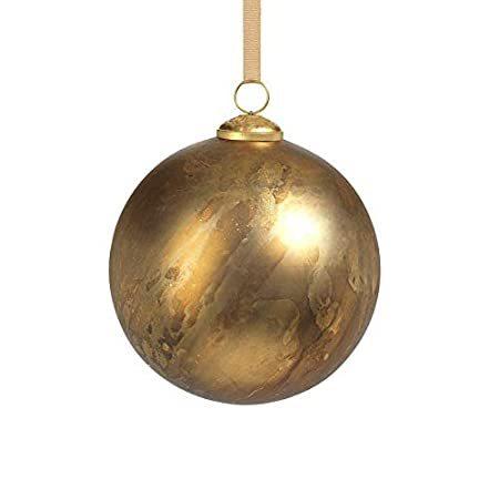 誠実 Glass, Metallic Rustic 6" Zodax Set Gold Ornaments, Ball Christmas 2 of その他インテリア雑貨、小物