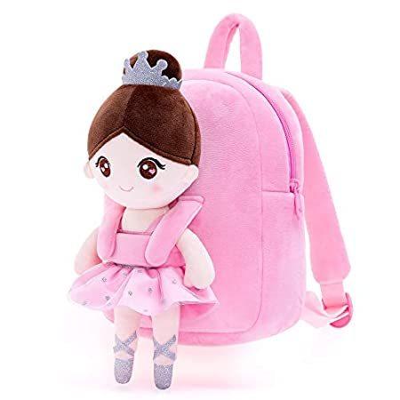 【特価】 Gloveleya 女児用バックパック キッズバックパックピンク バレリーナ ドール 6歳以上に適しています ソフトタイプスーツケース