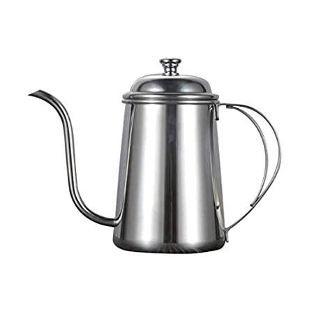 期間限定特別価格 Coffee Drip Steel Teapot，Stainless Mouth Fine LKYBOA Pot Pattern Mouth Long ティーポット