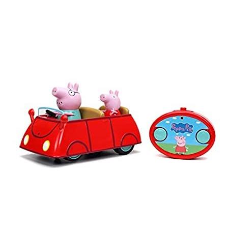 名作 Jada Toys Peppa Pig RC Remote Control Car Red, Toys for Kids 自動車